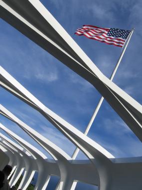 USS Arizona Memorial sky